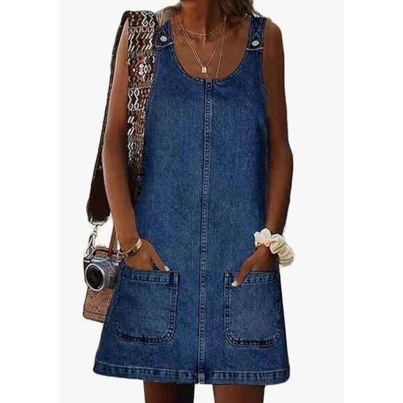 Amazon Denim Overall Jumper Dress - Picture 6 of 6